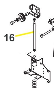 Axel för wirestyrning