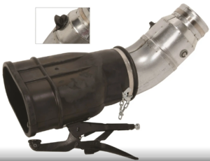 Avgasmunstycke 100mm öppn115mm tång , spjäll